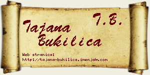 Tajana Bukilica vizit kartica